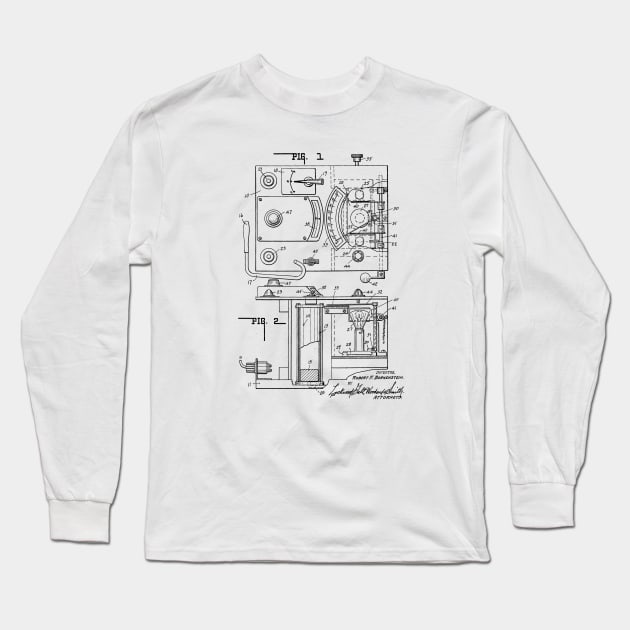 Gas Analyzing Apparatus Vintage Patent Drawing Long Sleeve T-Shirt by TheYoungDesigns